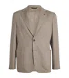 Colombo Worsted Cashmere Blazer In Gray