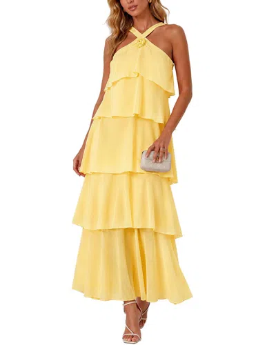 Colon Diana Maxi Dress In Yellow