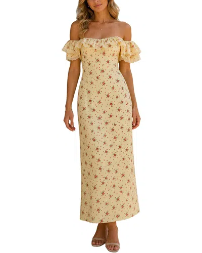Colon Diana Maxi Dress In Yellow