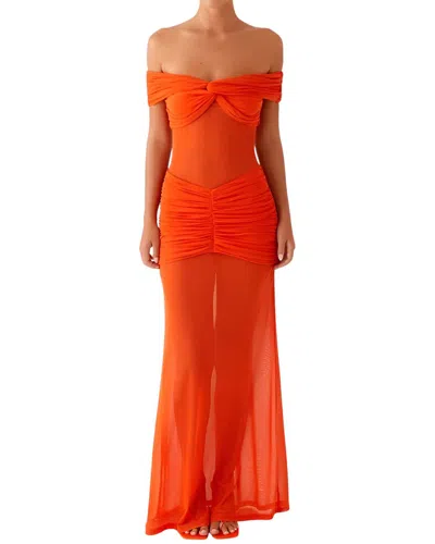 Colon Diana Maxi Dress In Orange