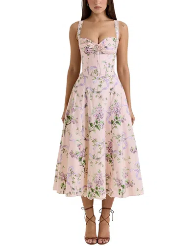 Colon Diana Midi Dress In Pink