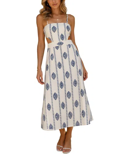 Colon Diana Midi Dress In White
