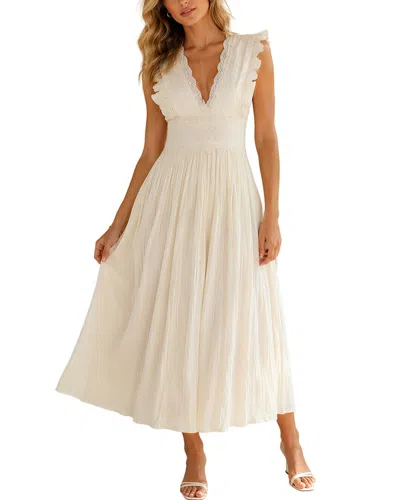 Colon Diana Midi Dress In Brown