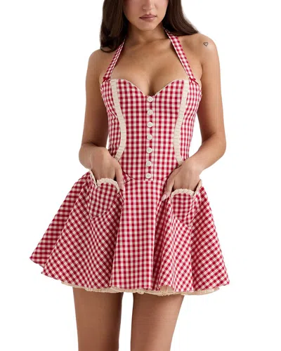 Colon Diana Mini Dress In Red