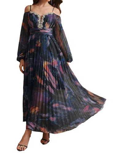 Colon Diana Print Maxi Dress In Multi