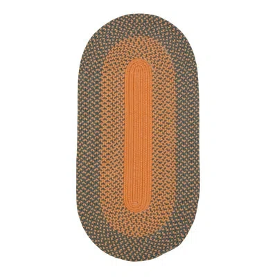 Colonial Mills Abstract Machine Woven Oval 2'6" X 5' Polypropylene Indoor / Outdoor Area Rug In Rusted Charcoal In Rusted Charcoal;rusted Charcoal