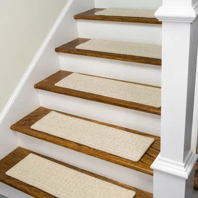 Colonial Mills All-natural Wool Indoor Stair Tread In Natural,light Gray