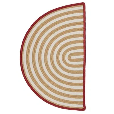 Colonial Mills Braided Striped Gold Area Rug