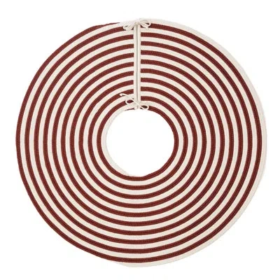 Colonial Mills Candy Cane Tree Skirt In Red