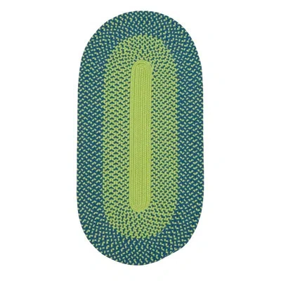 Colonial Mills Cape Eden Neon Blue Runner Indoor/outdoor Area Rug In Limelight Blue;limelight Blue