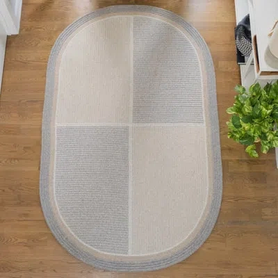 Colonial Mills Oval Designer Rug In Natural Fibers Area Rug In Smoked Sand