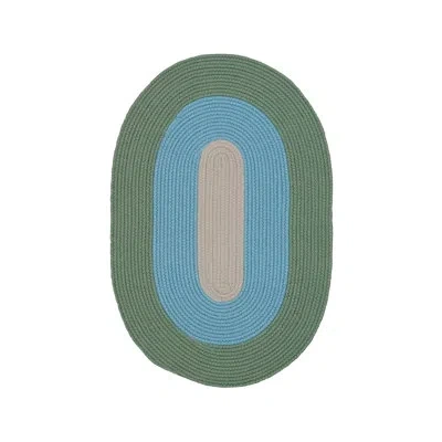 Colonial Mills Oval Melbourne Braid Indoor/outdoor Area Rug In Lakeside Moss;lakeside Moss