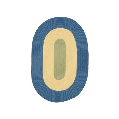 Colonial Mills Oval Melbourne Braid Machine Woven Polypropylene Indoor / Outdoor Area Rug In Oasis Blue In Oasis Blue;oasis Blue