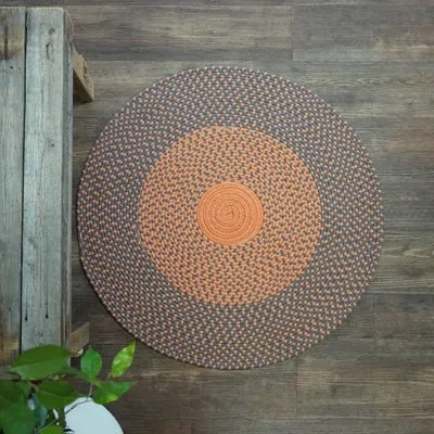 Colonial Mills Round Cape Eden Indoor/outdoor Area Rug In Rusted Charcoal;rusted Charcoal