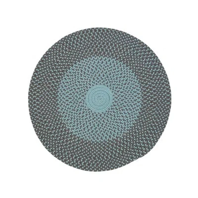 Colonial Mills Round Cape Eden Machine Woven Polypropylene Indoor / Outdoor Area Rug In Bluestone Gray In Bluestone Grey