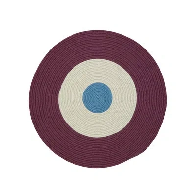 Colonial Mills Round Melbourne Braid Geometric Machine Woven Polypropylene Indoor / Outdoor Area Rug In Toasted Red In Toasted Red;toasted Red