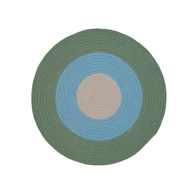 Colonial Mills Round Melbourne Braid Indoor/outdoor Area Rug In Lakeside Moss;lakeside Moss