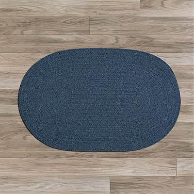 Colonial Mills Solid Wool Blend Rug In Federal Blue