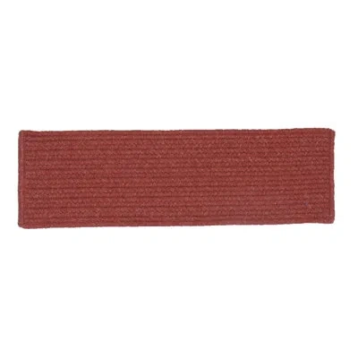 Colonial Mills Westminster Wool Braided Rectangle Stair Treads In Rosewood