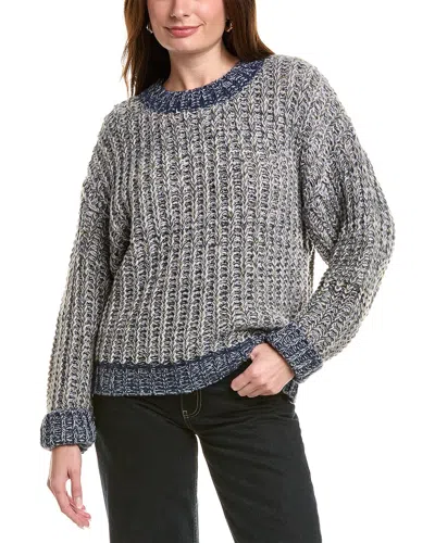 Color Block Pullover In Brown