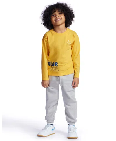Color Lab Kids' Boys 2-10 Printed Long-sleeve T-shirt In Yellow