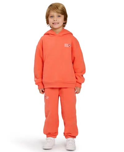 Color Lab Kids' Unisex 2t-6x Pull-on Fleece Jogger Pants In Orange