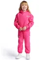 Color Lab Unisex 2t-6x Pull-on Printed Long Sleeve Hoodie In Pink