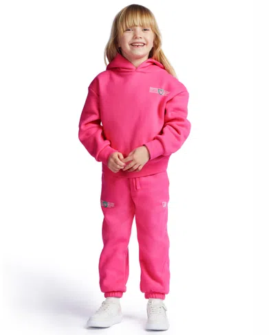 Color Lab Kids' Unisex 2t-6x Pull-on Printed Long Sleeve Hoodie In Pink