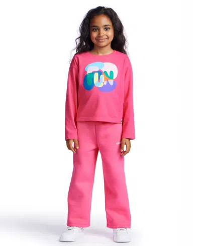 Color Lab Kids' Unisex 2t-6x Wide Leg Jogger Pants In Animal Print