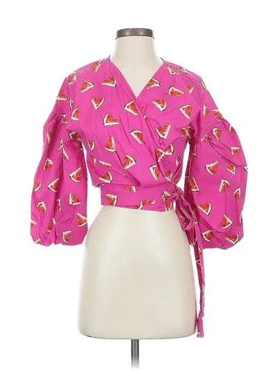 Pre-owned Color Me Courtney Kimono In Pink