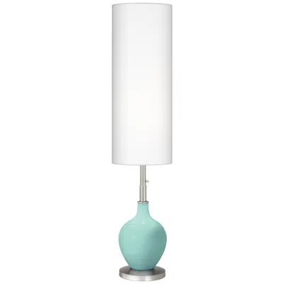 Color Plus 60" High Modern Coastal Cay Blue Floor Lamp
