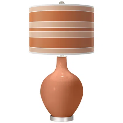 Color Plus Baked Clay Bold Stripe Ovo Table Lamp