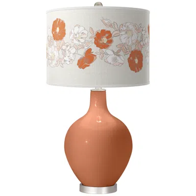 Color Plus Baked Clay Rose Bouquet Ovo Table Lamp
