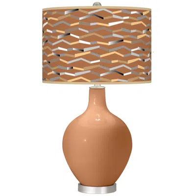 Color Plus Burnt Almond Shift Ovo Table Lamp