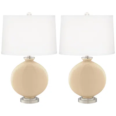 Color Plus Carrie 26 1/2" Colonial Tan Table Lamp Set Of 2