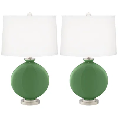 Color Plus Carrie 26 1/2" Garden Grove Green Table Lamps Set Of 2
