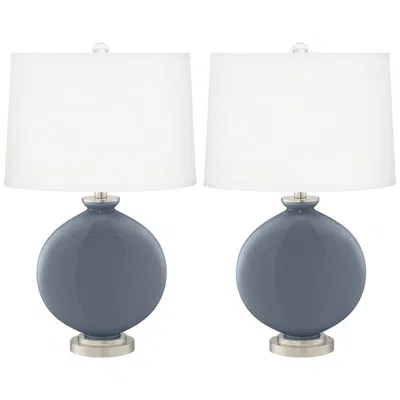 Color Plus Carrie 26 1/2" Granite Peak Gray Table Lamps Set Of 2