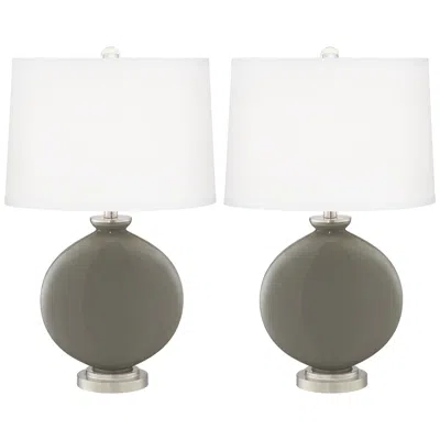 Color Plus Carrie 26 1/2" High Gauntlet Gray Table Lamps Set Of 2