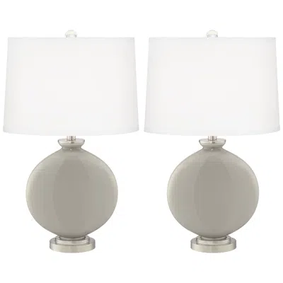 Color Plus Carrie 26 1/2" High Requisite Gray Table Lamps Set Of 2