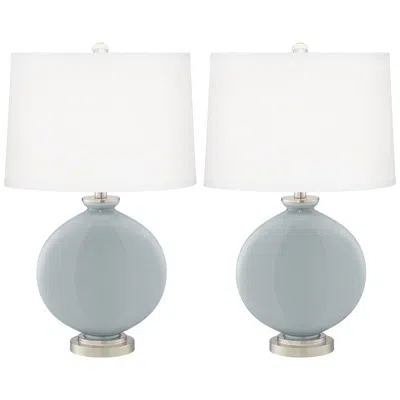 Color Plus Carrie 26 1/2" Modern Uncertain Gray Table Lamps Set Of 2