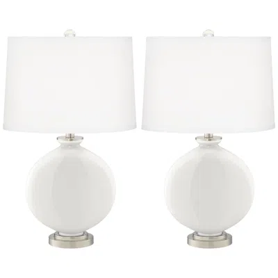 Color Plus Carrie 26 1/2" Modern Winter White Table Lamps Set Of 2