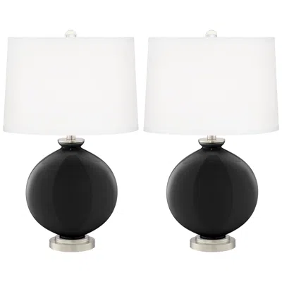 Color Plus Carrie 26 1/2" Tricorn Black Table Lamps Set Of 2
