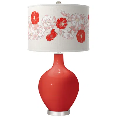Color Plus Cherry Tomato Rose Bouquet Ovo Table Lamp