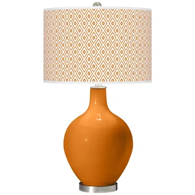 Color Plus Cinnamon Spice Diamonds Ovo Table Lamp