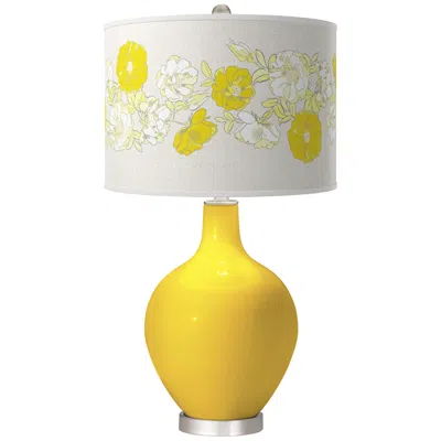 Color Plus Citrus Rose Bouquet Ovo Table Lamp