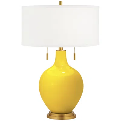Color Plus Citrus Toby Brass Accents Table Lamp