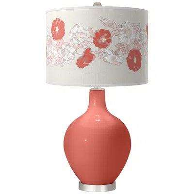 Color Plus Coral Reef Rose Bouquet Ovo Table Lamp