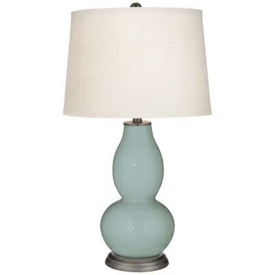 Color Plus Double Gourd 28 3/4" Aqua-sphere Blue Table Lamp