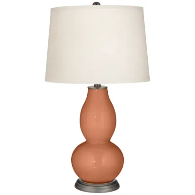 Color Plus Double Gourd 28 3/4" Baked Clay Brown Table Lamp