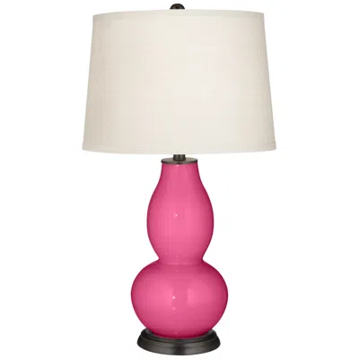 Color Plus Double Gourd 28 3/4" Blossom Pink Table Lamp